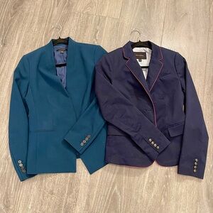 Lot of 2 Blazers in Teal and Navy from Ann Taylor and Banana Republic